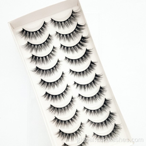 Natural False Lashes 10 pairs fake eyelashes Manufactory